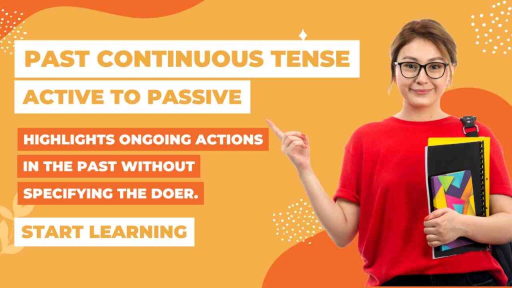past continuous tense passive