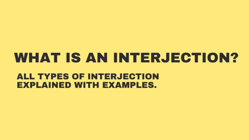 what is an interjection