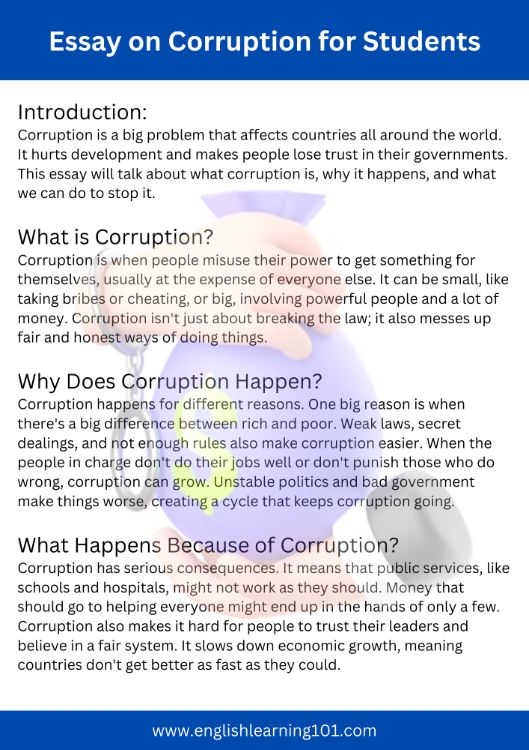 Essay on Corruption