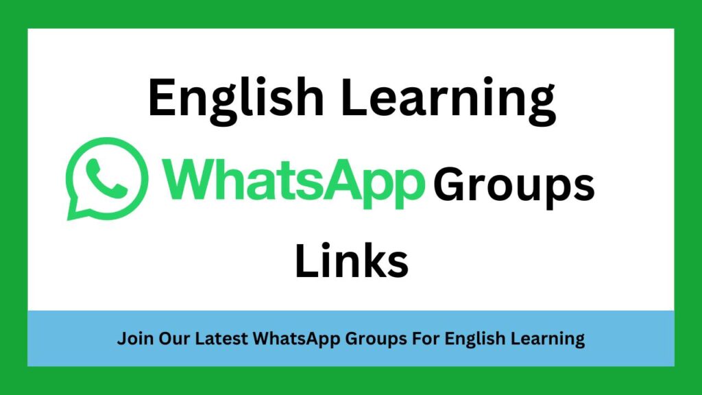 English Learning WhatsApp Groups